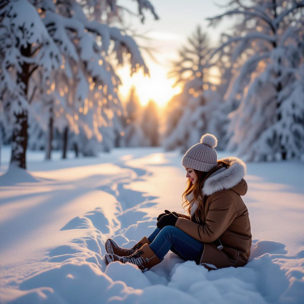 Winter Light and Love in a Dark Sky