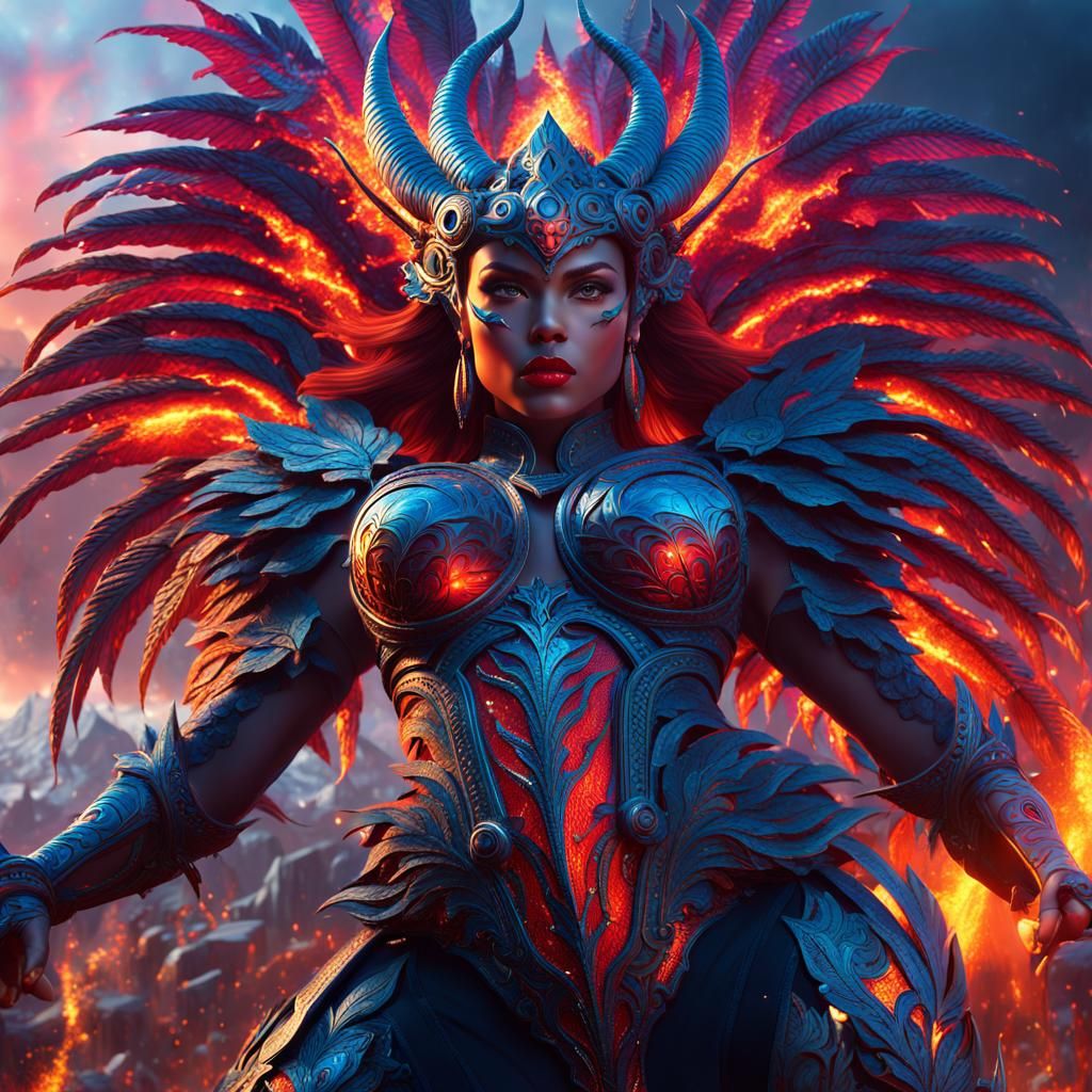 Giant Woman: Detailed Matte Painting in 8K