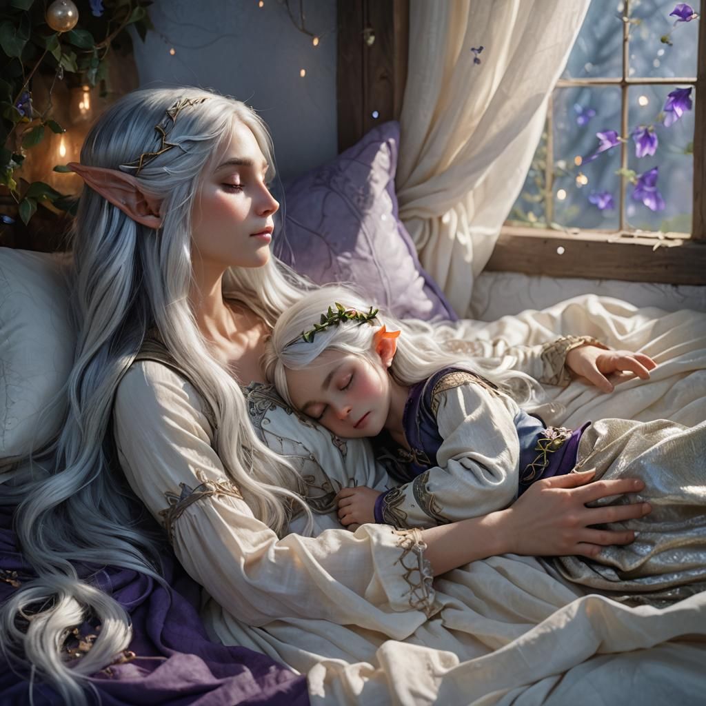 Sleeping Elves: A Fantasy Concept Art Scene