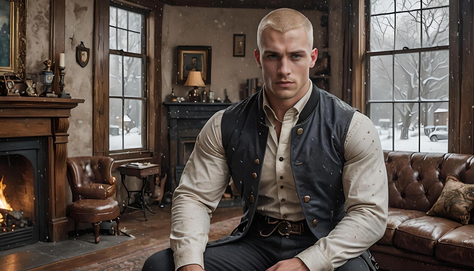 Steampunk Adonis in Winter Wonderland