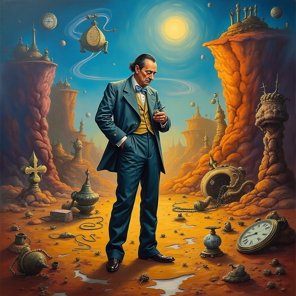 Surrealist Master Frozen in Timeless Elegance