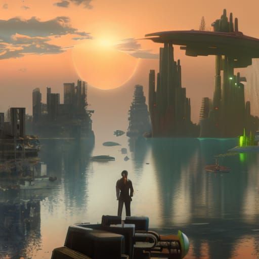 Futuristic City Concept Art in Unreal Engine 5