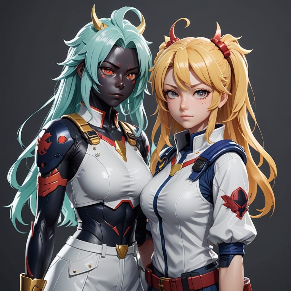 Anime Girls in My Hero Academia Style Portrait