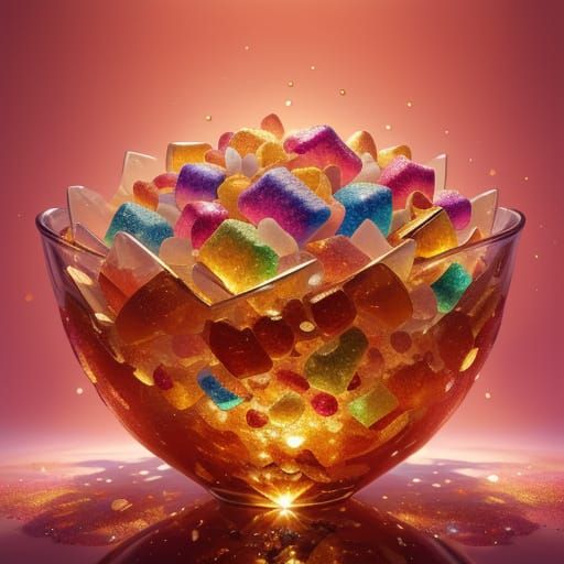 Candy Apple Red Macro Photography in Pop Art Style