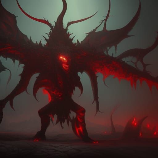 Mutant Demon King in Detailed Fantasy Art