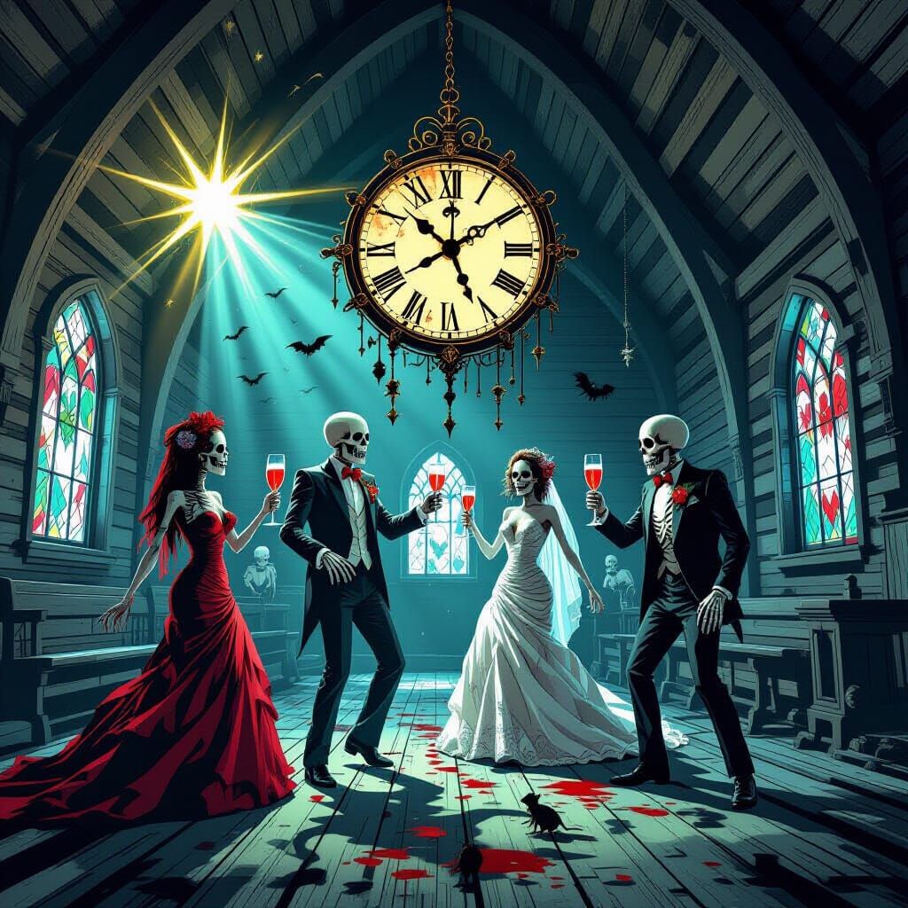 Haunted New Year's Eve Party in Abandoned Church