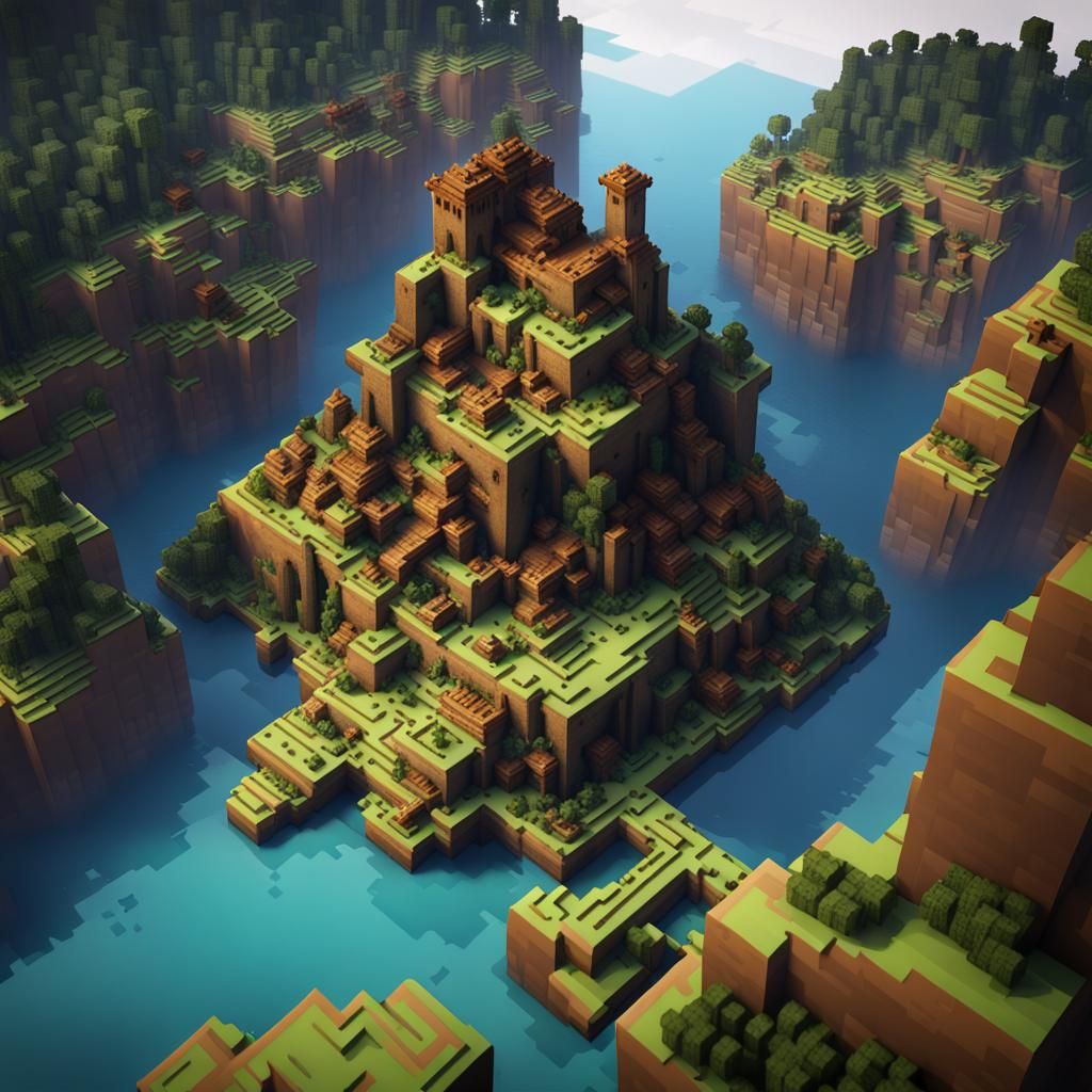 Minecraft Survival Logo: Cubistic Bedrock Server Art