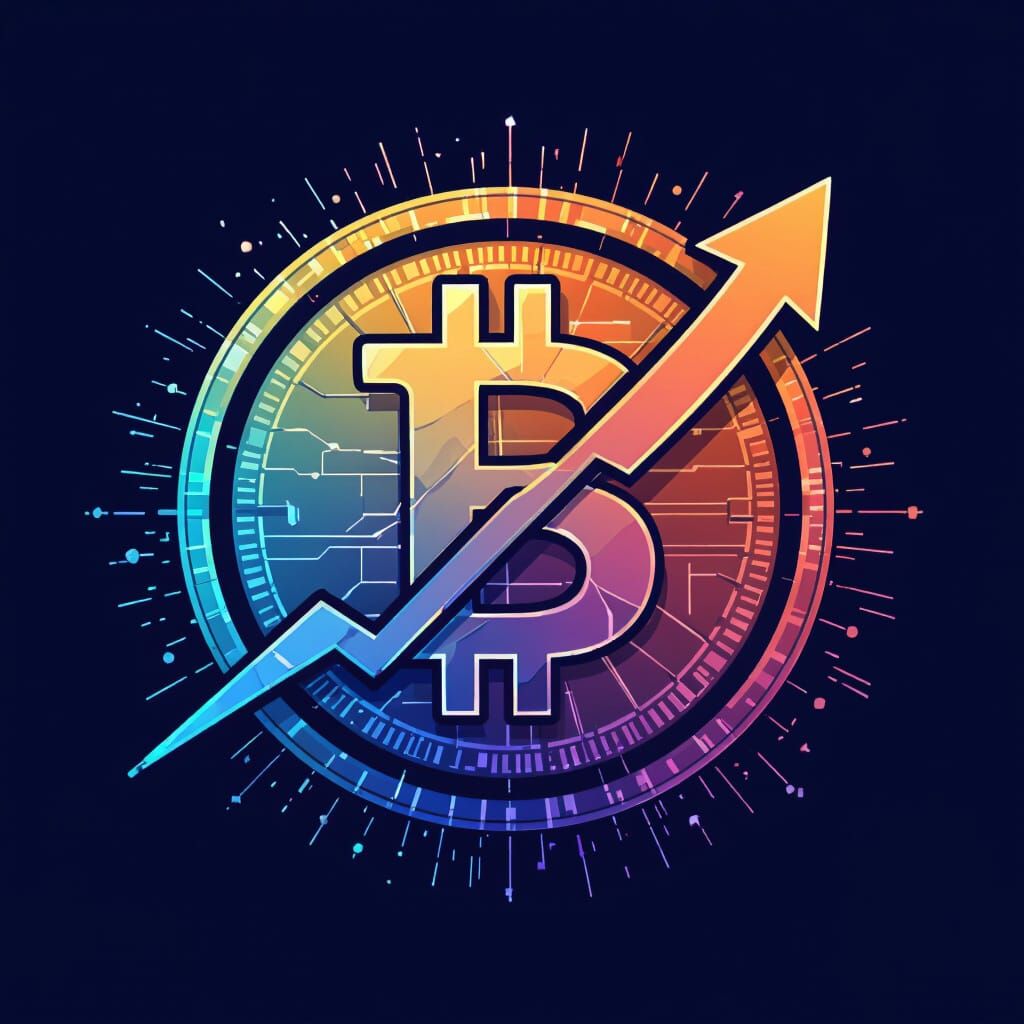 Sleek NFT Crypto Logo with Upward Arrow