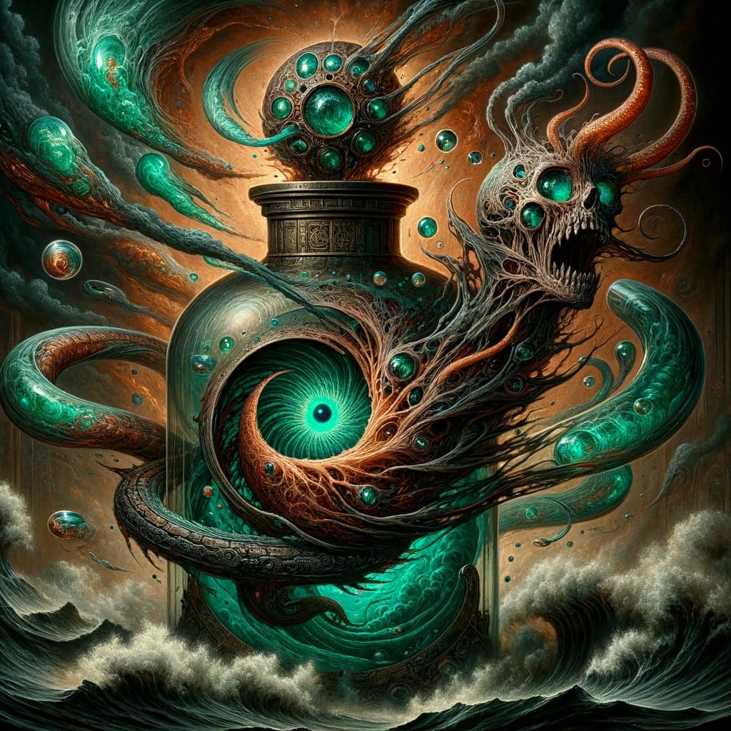 Tormented Souls Shatter Ancient Glass Vessel, Releasing Emer...