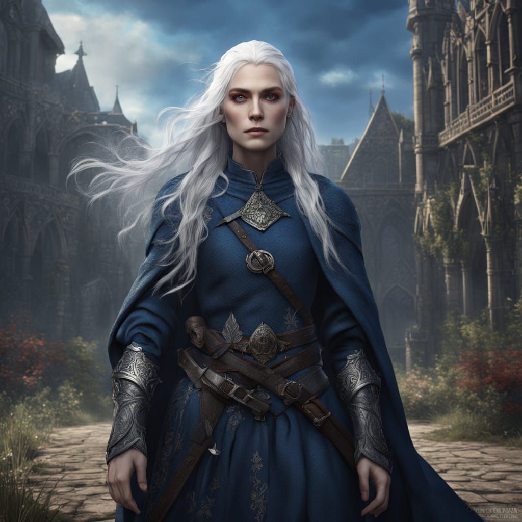 Mysterious Ranger Woman in Medieval Fantasy