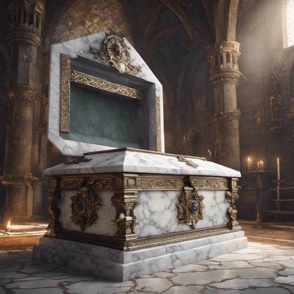 Medieval Crusader Knight's Casket in Chapel