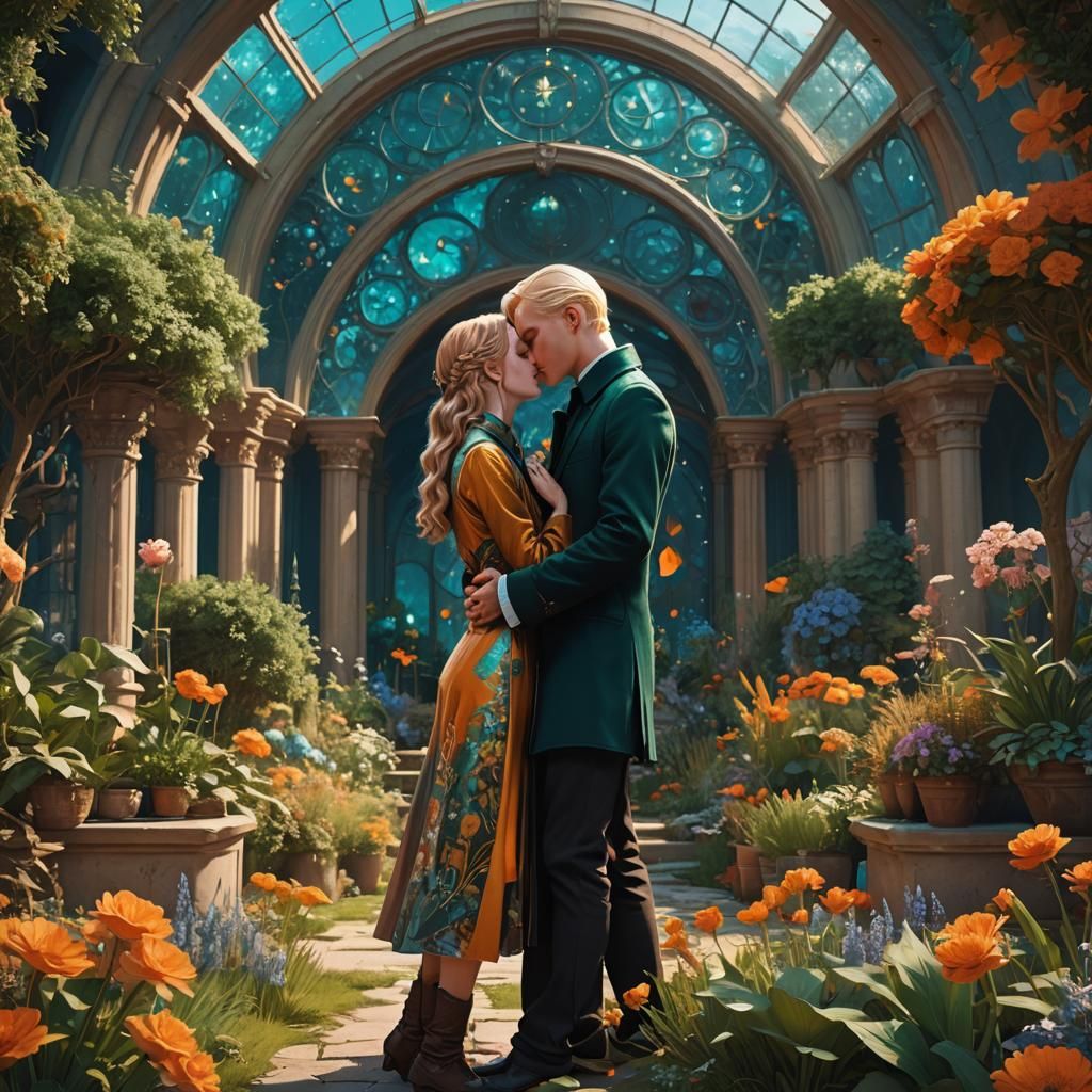 Draco and Hermione's Garden Planet Kiss