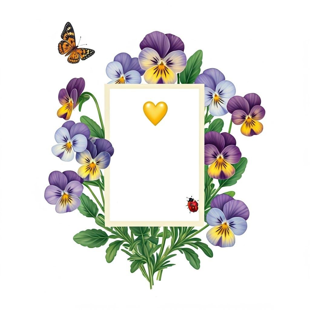 Violets in a Frame: A Photorealistic Cartoon
