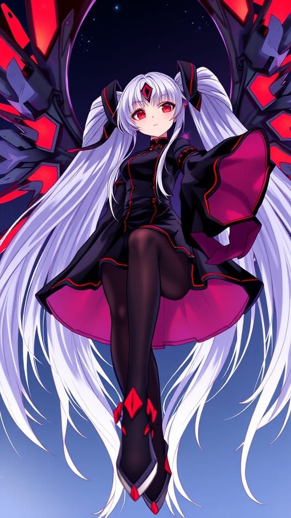 Vatista: Anime-Style Portrait with Mechanical Wings