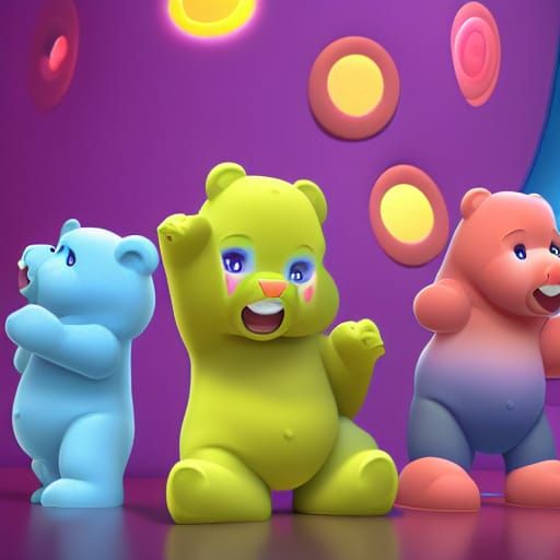 Care Bears Reimagined as 3D Digital Art