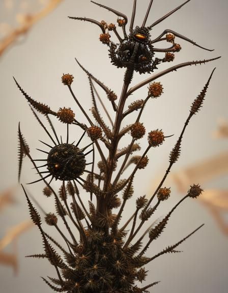 Insectile Plant Specimen in Giger Style