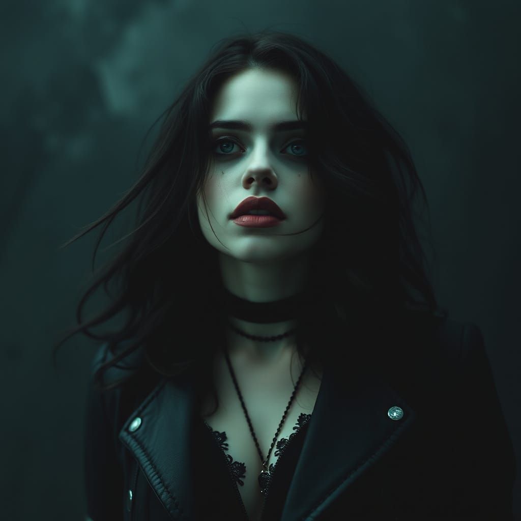 Gothic Woman Rising from Heartbreak