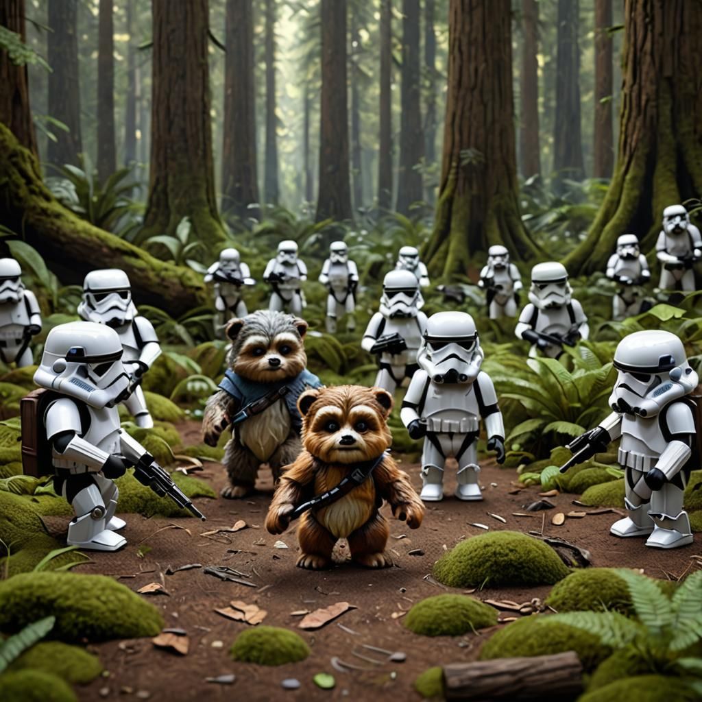 Ewoks vs. Stormtroopers on Endor: Pixar-Style 3D Animation