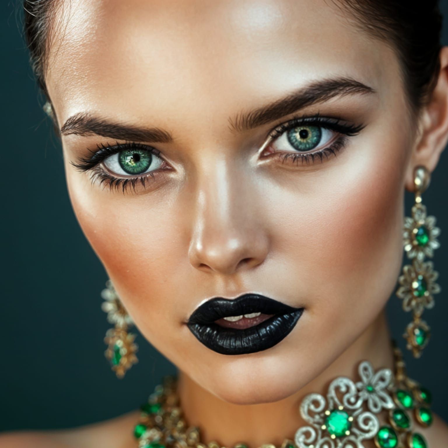 Emerald Necklace with Sensual Details