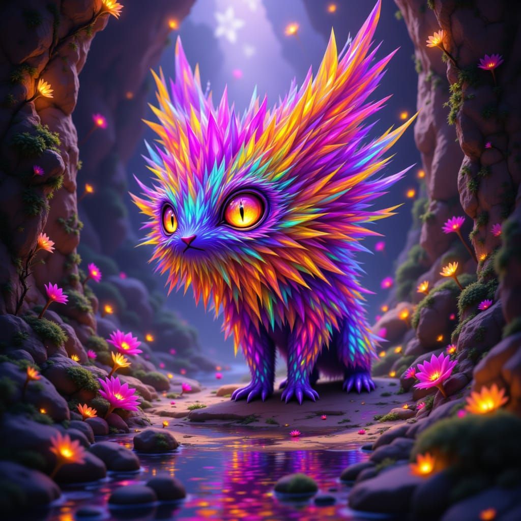 Abstract Geometric Shapes in Vibrant Color Gradients