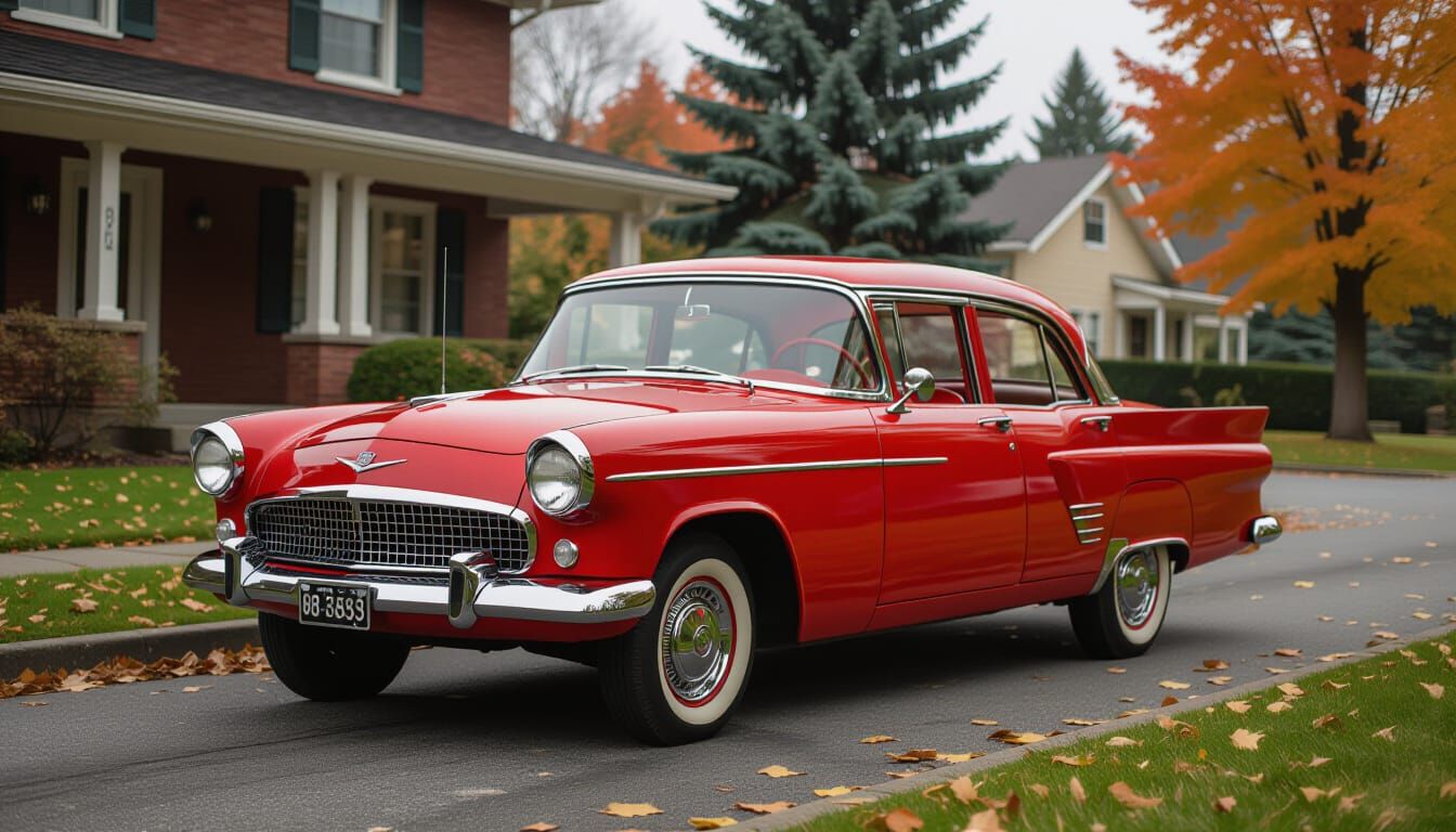 Classic Red 1960 Borgward Isabella Sedan