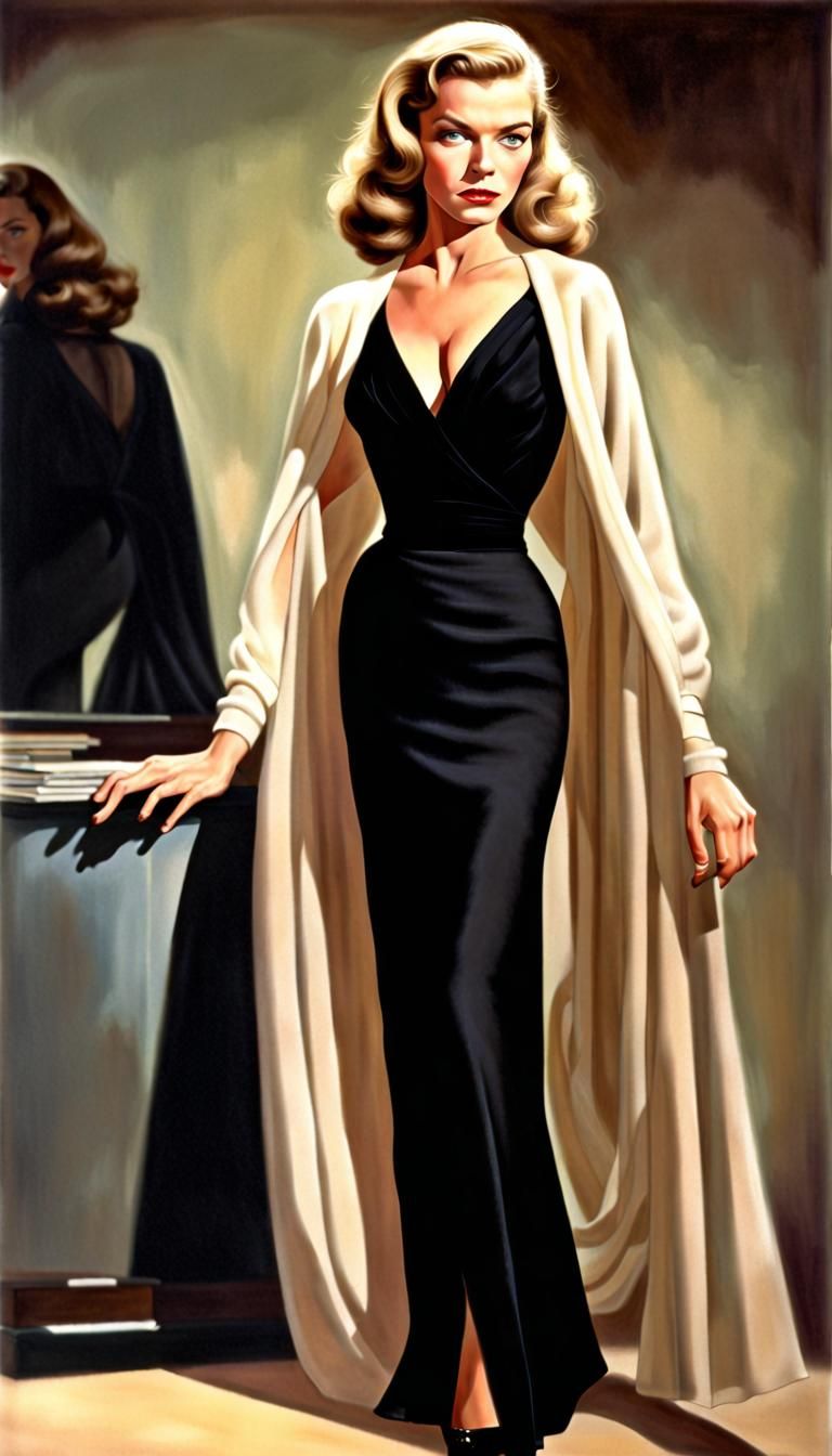 Photorealistic Portrait of a Woman in Evening Wear