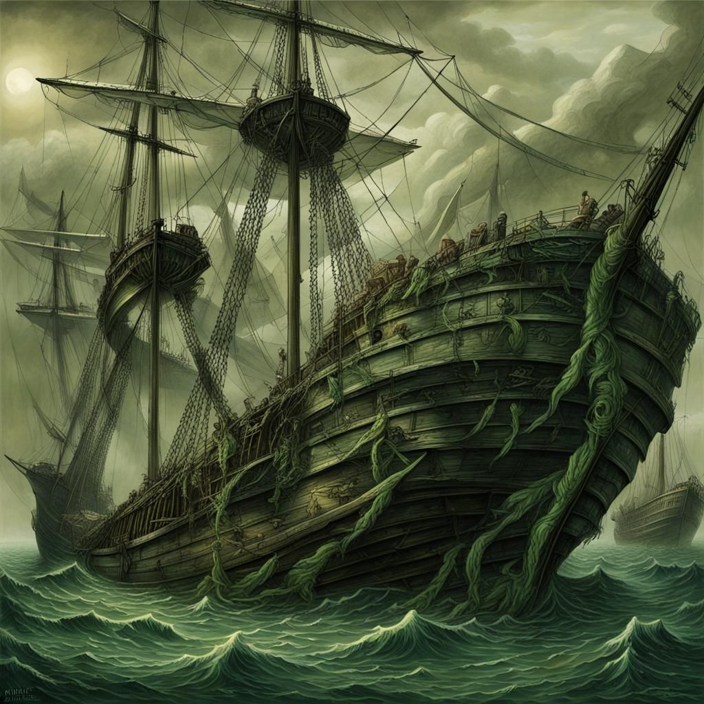 Stranded 16th Century Ships: Photorealistic Concept Art