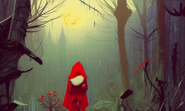 Little Red Riding Hood: A Hyperdetailed Matte Photograph