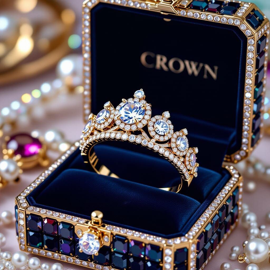 Diamond Crown Jewel Box Display
