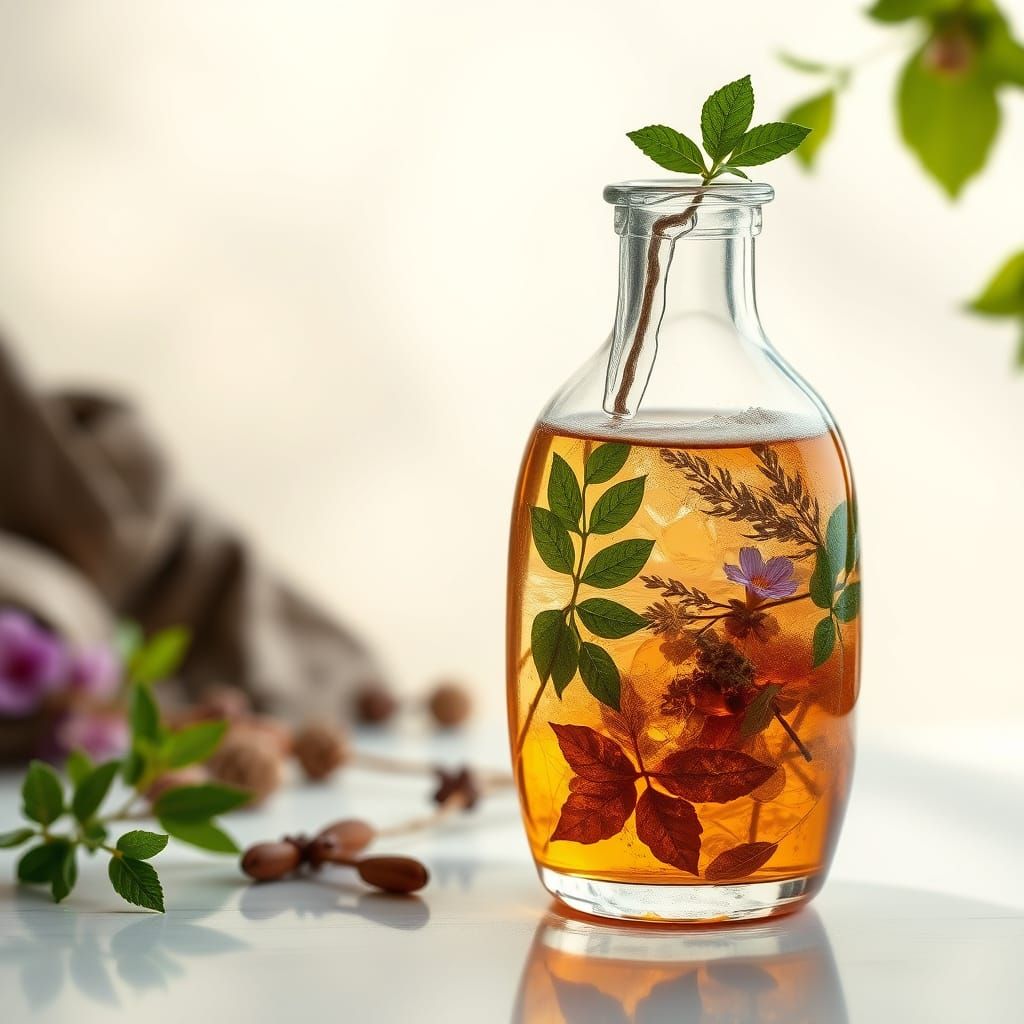 Nature's Elixir in Tiffany Glass