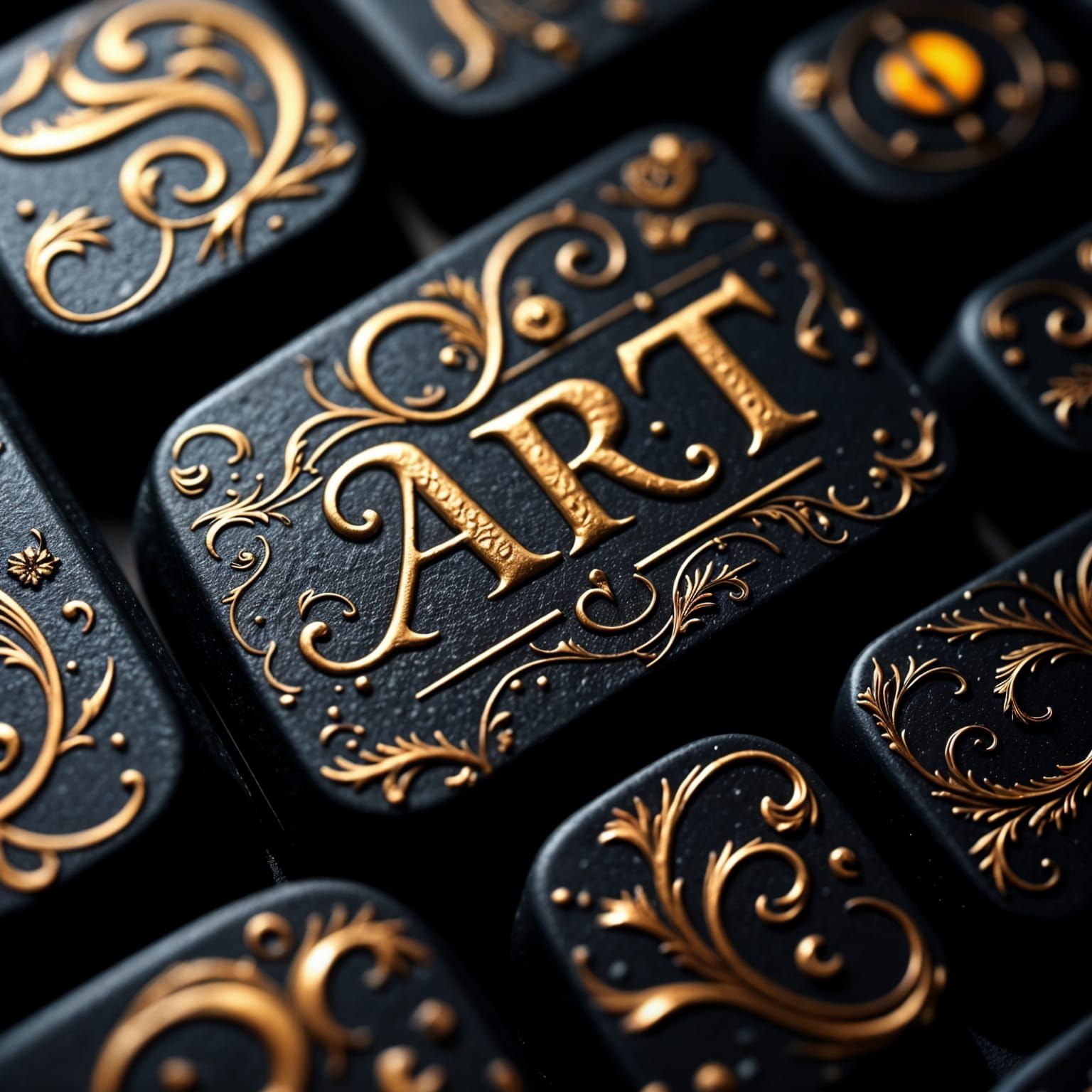 A Masterpiece ART Key on a Vintage Keyboard