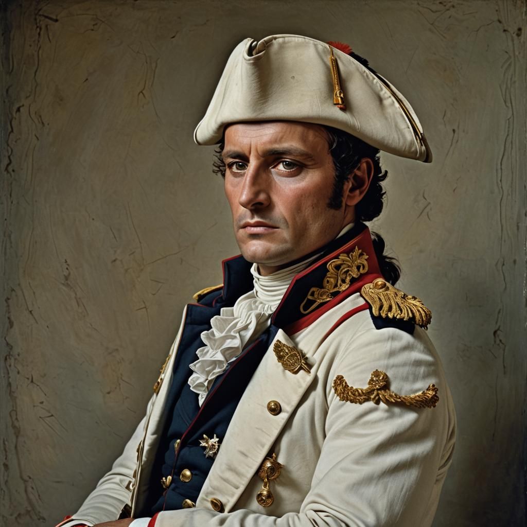 Napoleon Bonaparte Portrait in Photographic Style