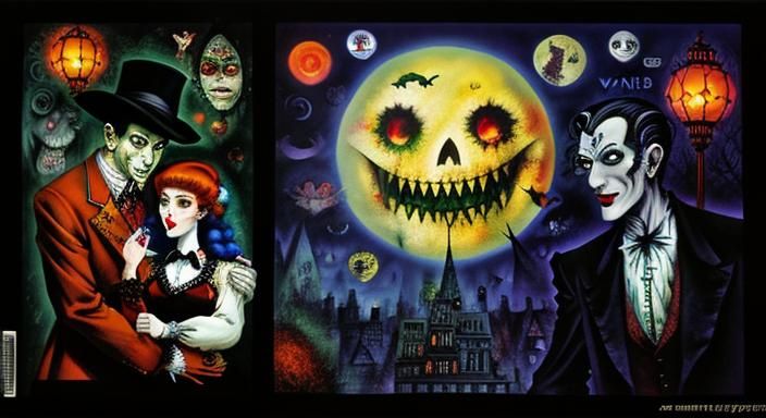 Vampires in Love: A Dark Fantasy Art Piece