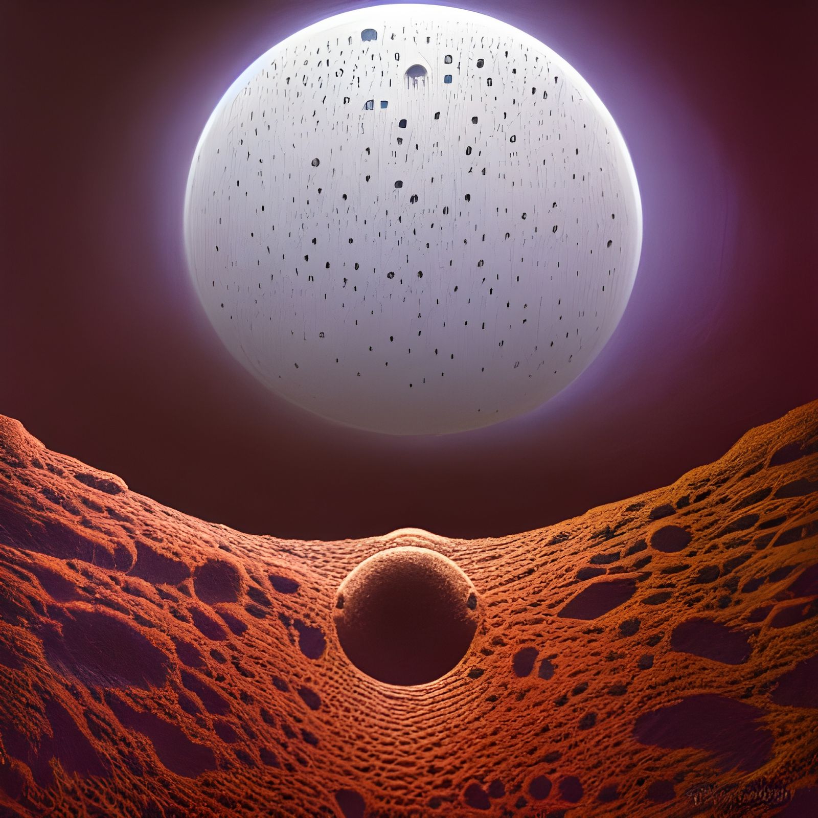 Eldritch Moon in Cosmic Horror Style