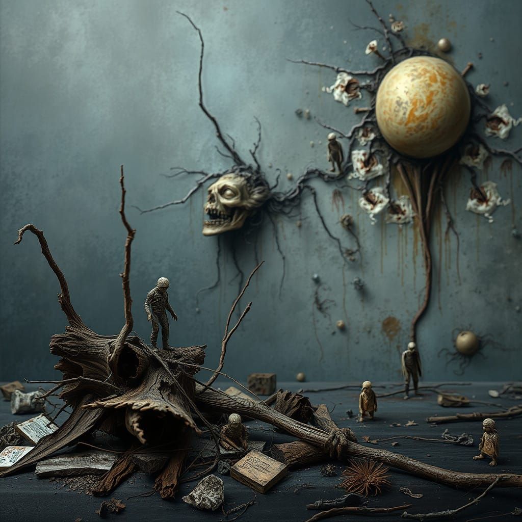 Surreal Desolation in Blues and Greys