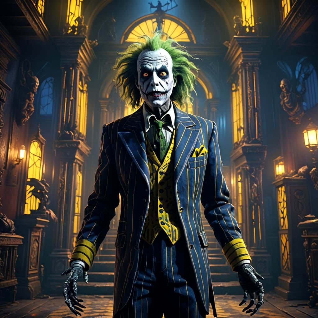 Hyperrealistic Beetlejuice Detailed Matte Painting