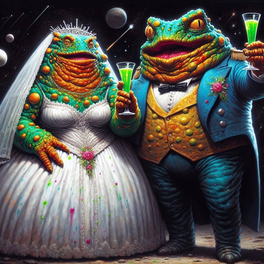 Alien Toad-Like Creatures Celebrate Intergalactic Union in W...
