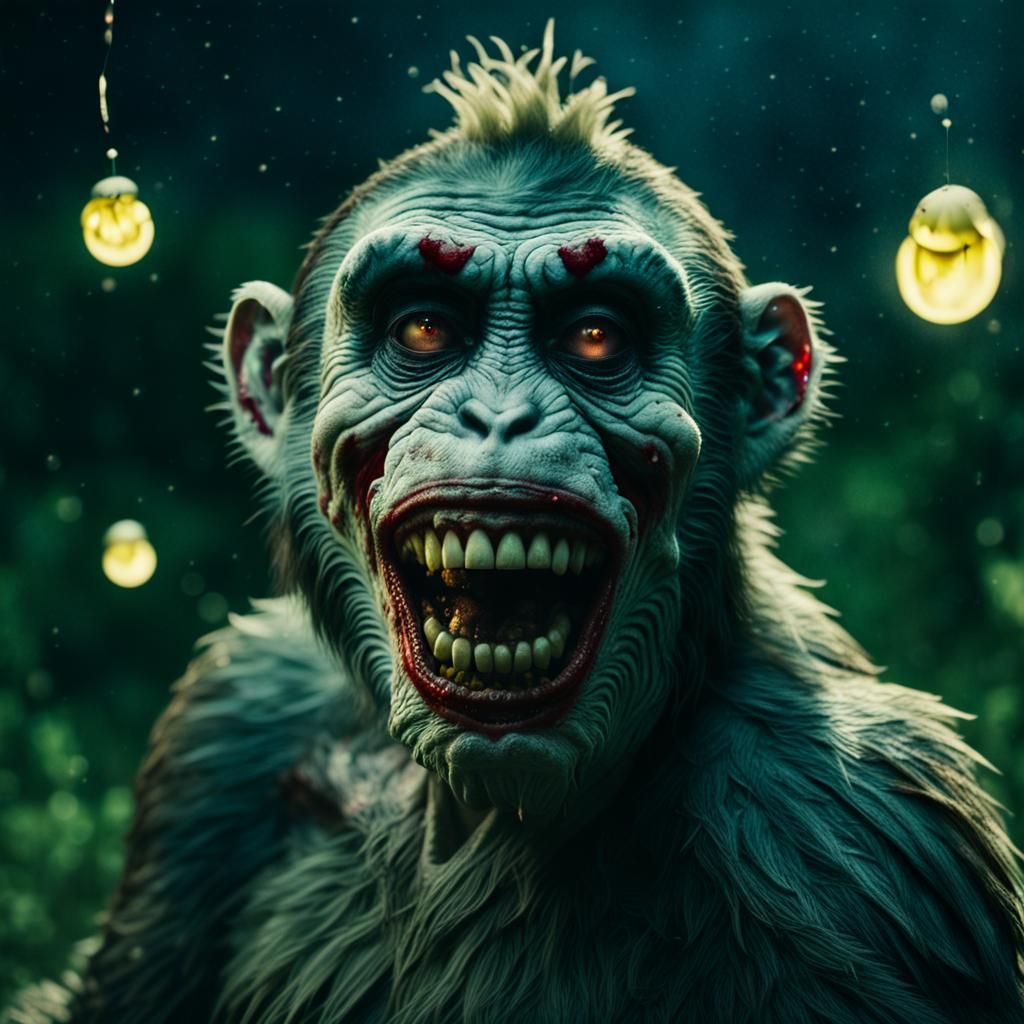 Cinematic Zombie Monkey Monster Toddlers Under Fire