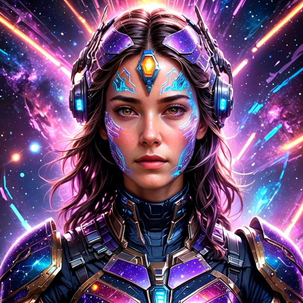 Sci-Fi Portrait with Dynamic Lighting, Trending Art