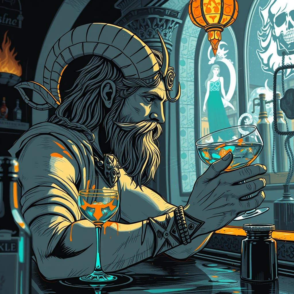 Godly Libation in Triadic Colors