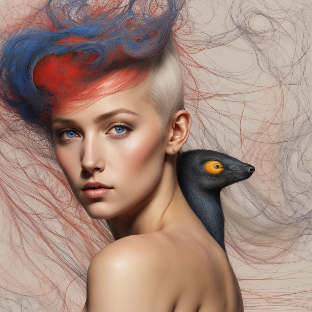 Abstract Geometric Art in a Magical Realism Style