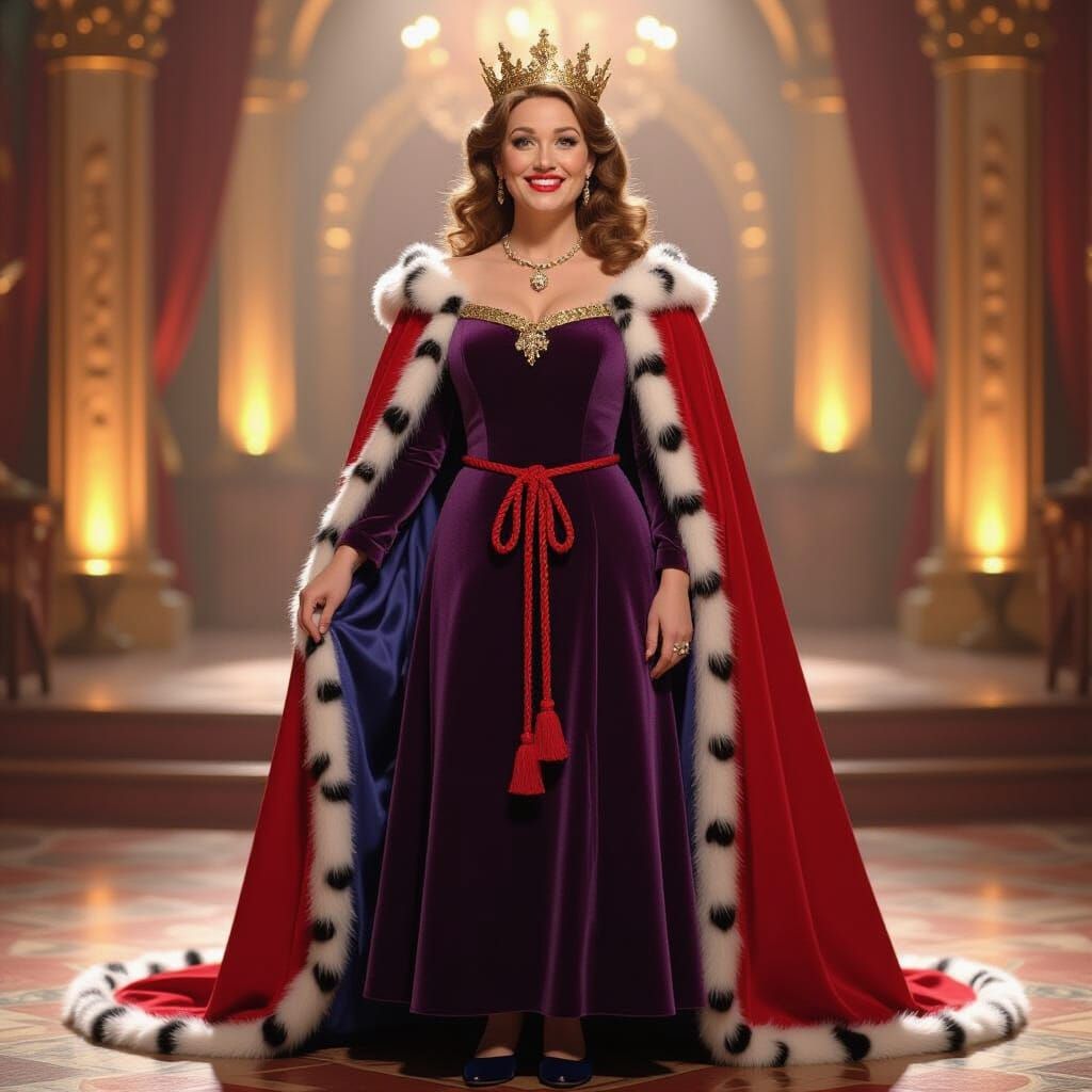 Miss Honey from Matilda in Regal Attire