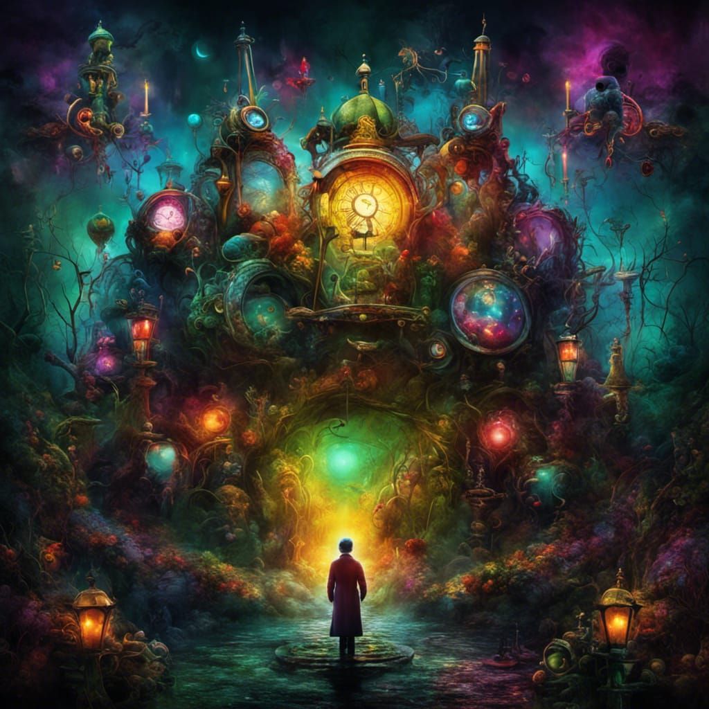 Whimsical Clockwork Riddle in Spooky Style