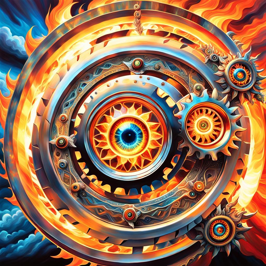 Visionary Surrealism: Radiant Wheels of Divine Energy