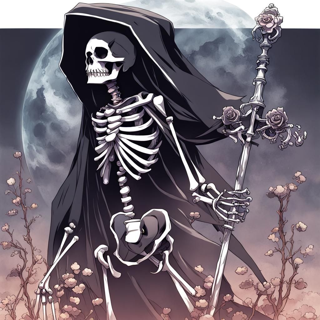Anime Style Death Skeleton Artwork