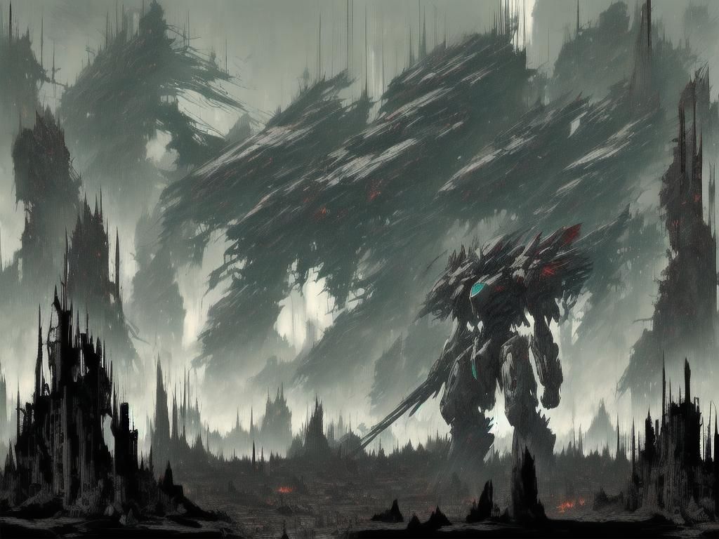 Triumphant Mecha in Dystopian Anime Battlefield