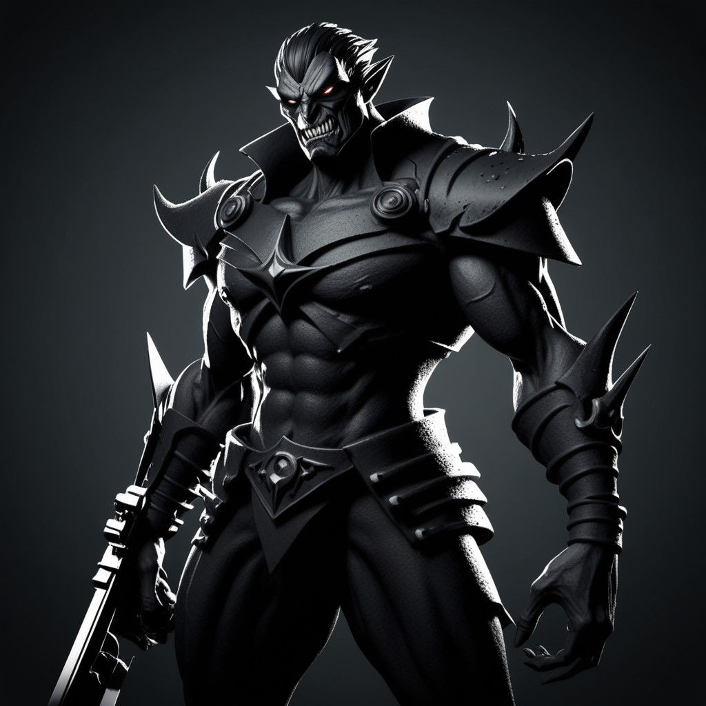 Dark Fantasy in Cyberpunk Anime Style