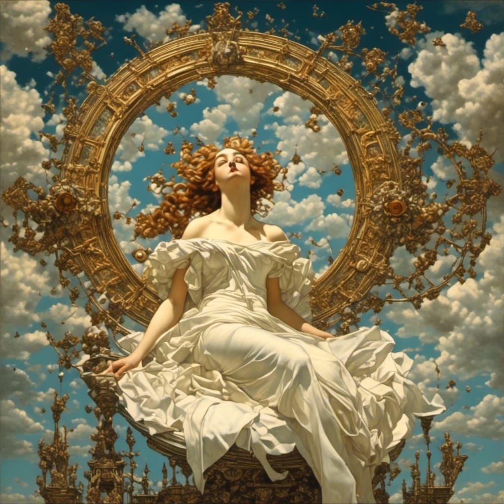 Surreal Art Nouveau Scene: Missed the Boat