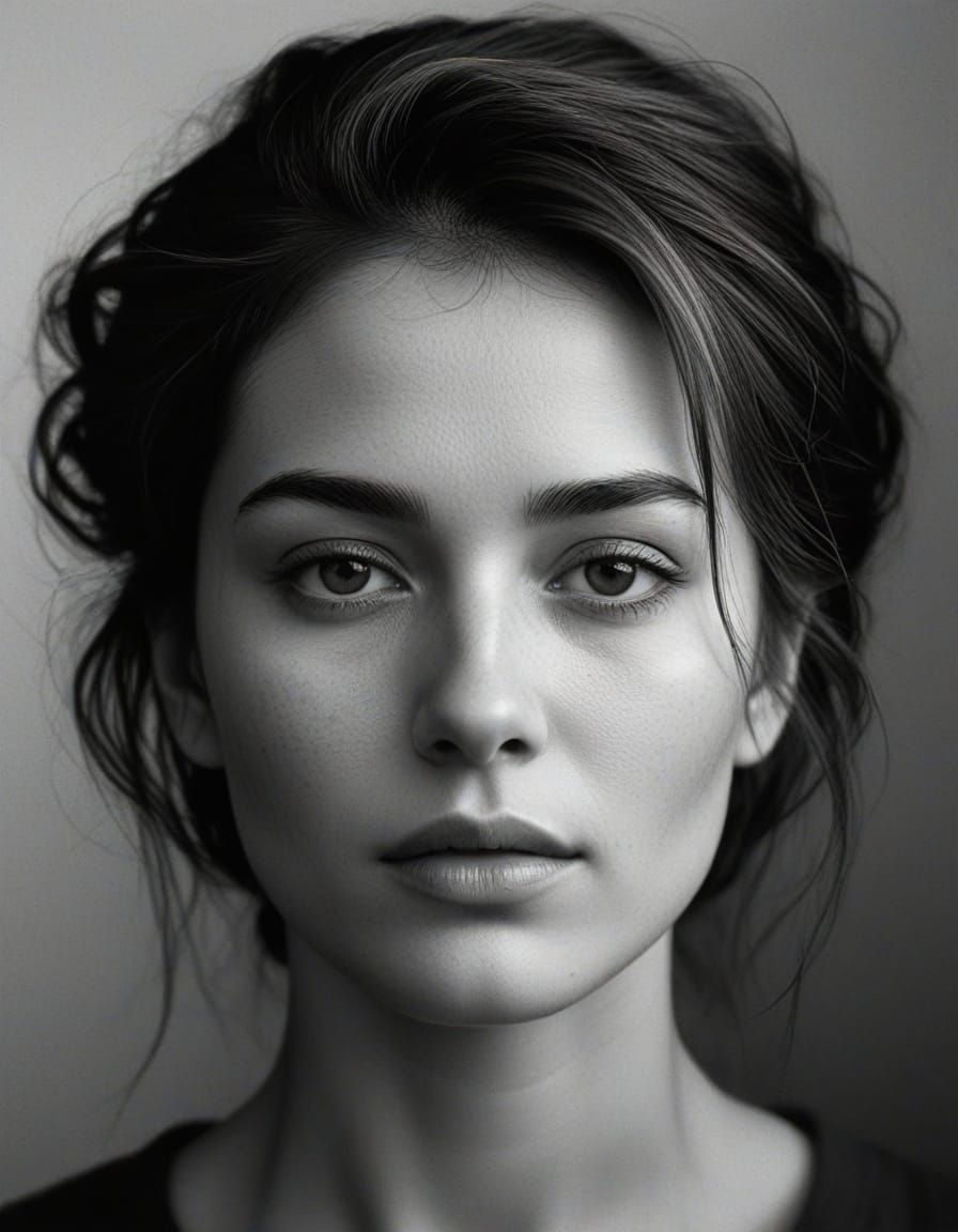 🥈black and white portrait