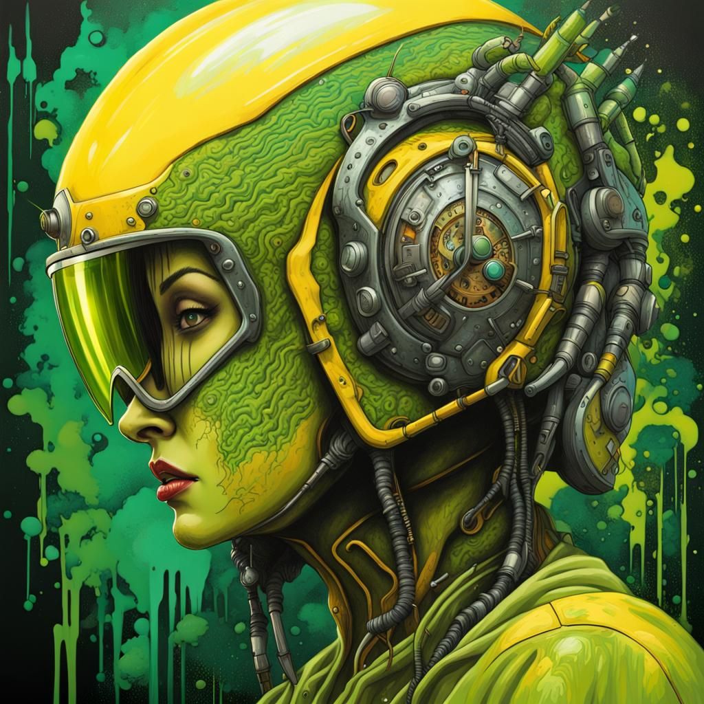 Futuristic Pixie in Glim Forest: Graffiti Art